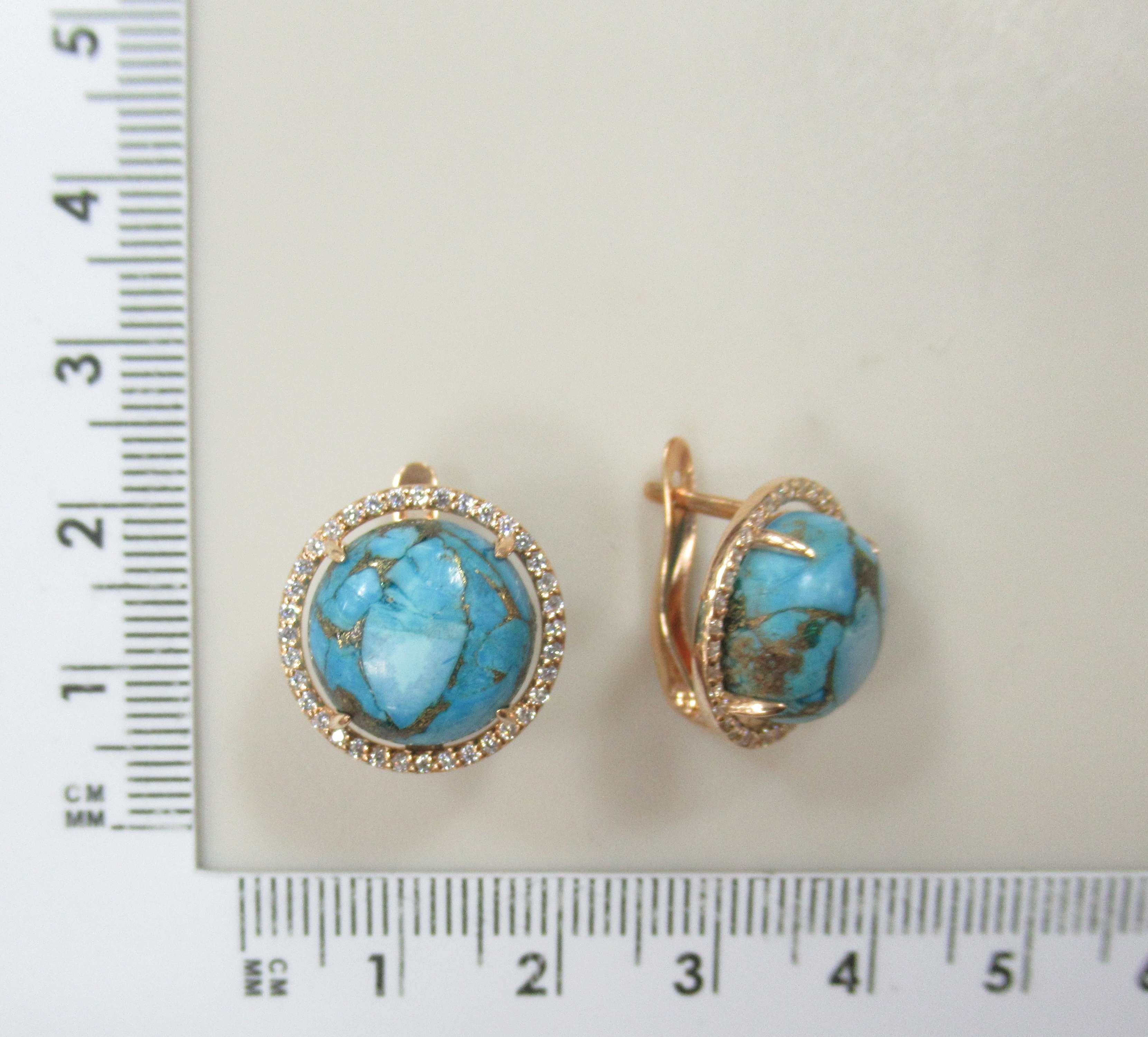 Серебряные серьги с бирюзой